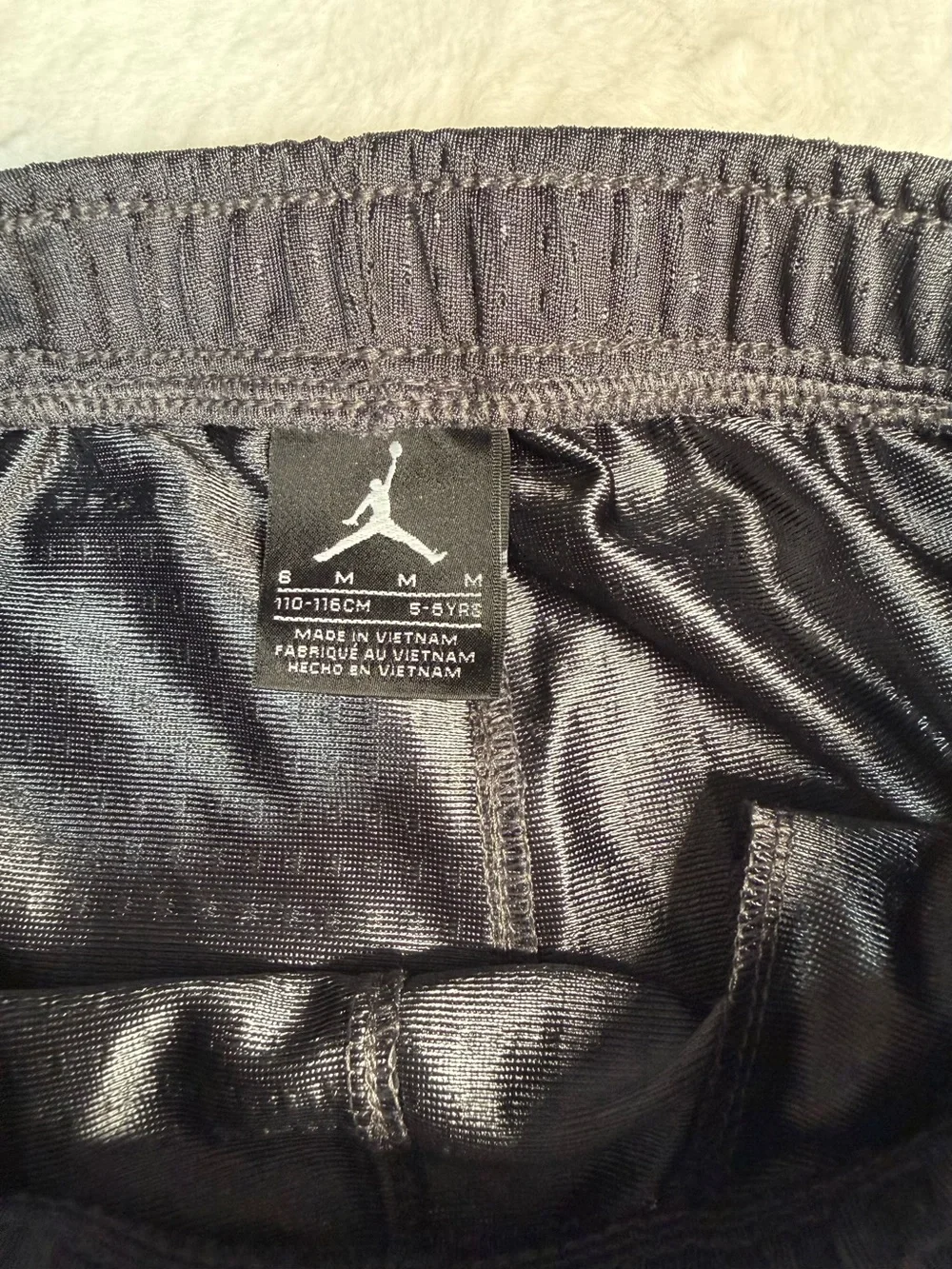 Jordan Boys Dark Grey Mesh Athletic Shorts with White Jumpman